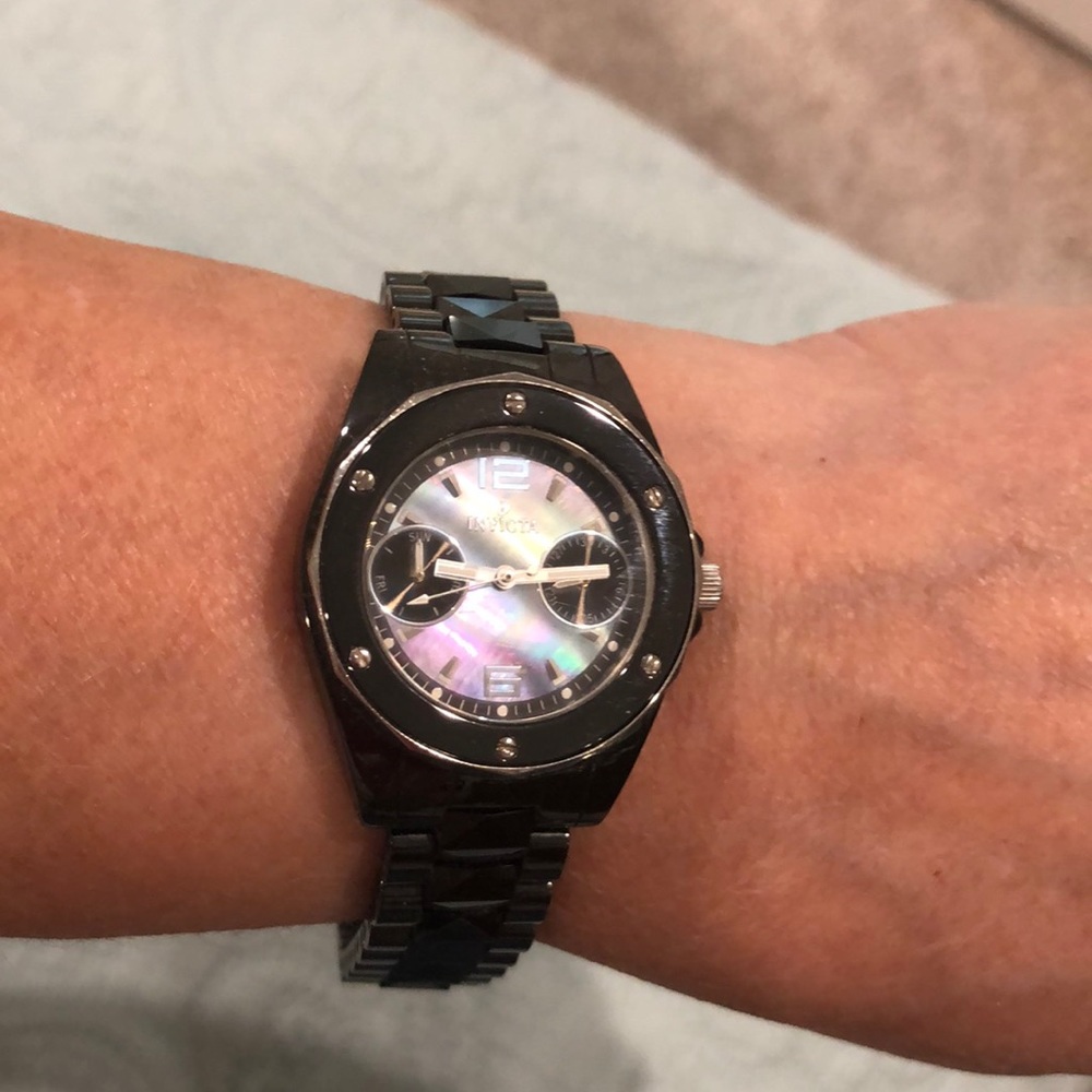 Invicta black ceramic women’s watch